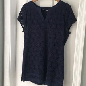 Navy Lace Tunic